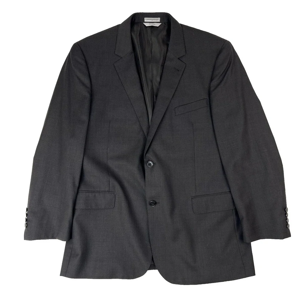 Jhane Barnes Brown 2 Button/Vent Wool Sport Coat‎ Blazer Mens Size 44R